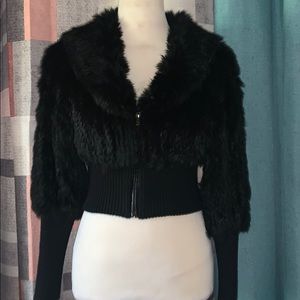 bebe rabbit fur coat